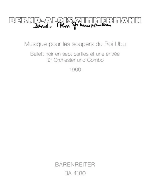 Direkt Vom Hersteller Musique pour les soupers du roi Ubu