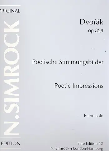 Poetische Stimmungsbilder op.85 Band 1 (Nr.1-4) Neue Ware