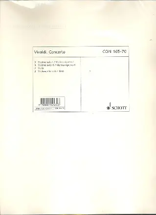 Angebot L'Estro Armonico op. 3/11 RV 565 / PV 250