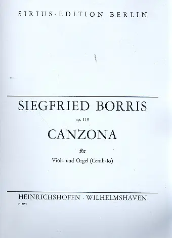 Bestseller Canzona op.110 für Viola und Orgel