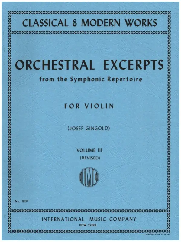 Top-Seller Orchestral Excerpts from the Symphonic Repertoire vol.3