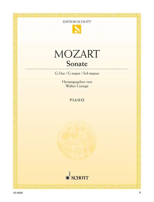 Sonate Nr.5 G-Dur KV283 Neue Ware