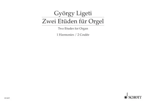Zertifiziert Zwei Etüden für Orgel