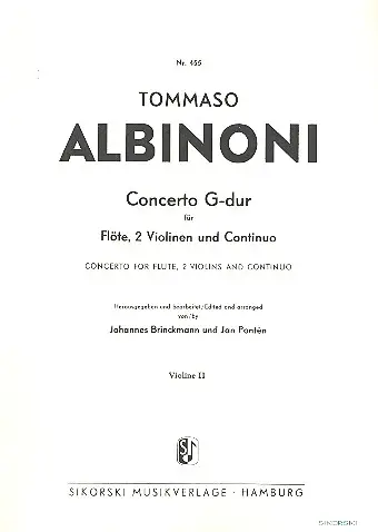 Expressversand Konzert G-Dur für Flöte und
