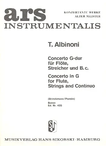 Aktuell Konzert G-Dur für Flöte und