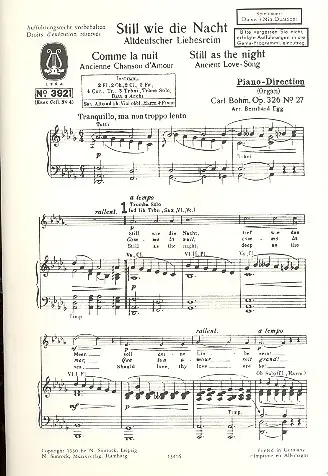 Direkt Vom Hersteller Still wie die Nacht = comme la nuit: