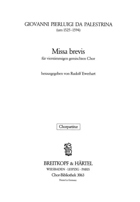 Knallerangebot Missa brevis
