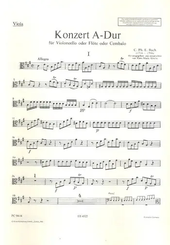 Top-Angebot Konzert A-Dur