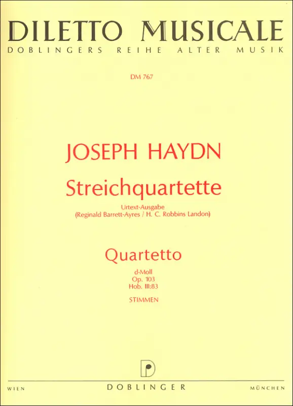 Wochenendangebot Streichquartett B-Dur op.103 Hob.III:83