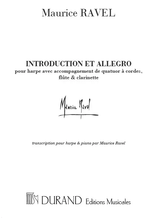 Billig Introduction et allegro pour harpe