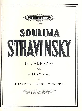 18 cadenzas and 4 fermatas to Mozart's Piano Concerti Preis Gesenkt