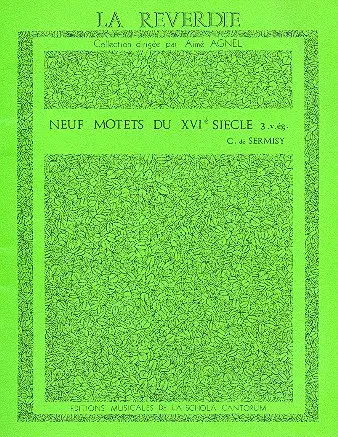 9 Motets du 16è siècle pour 3 voix Versand Am Gleichen Tag
