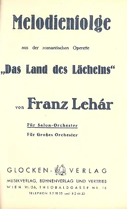 Knallerangebot Melodienfolge aus "Das Land des Lächelns"