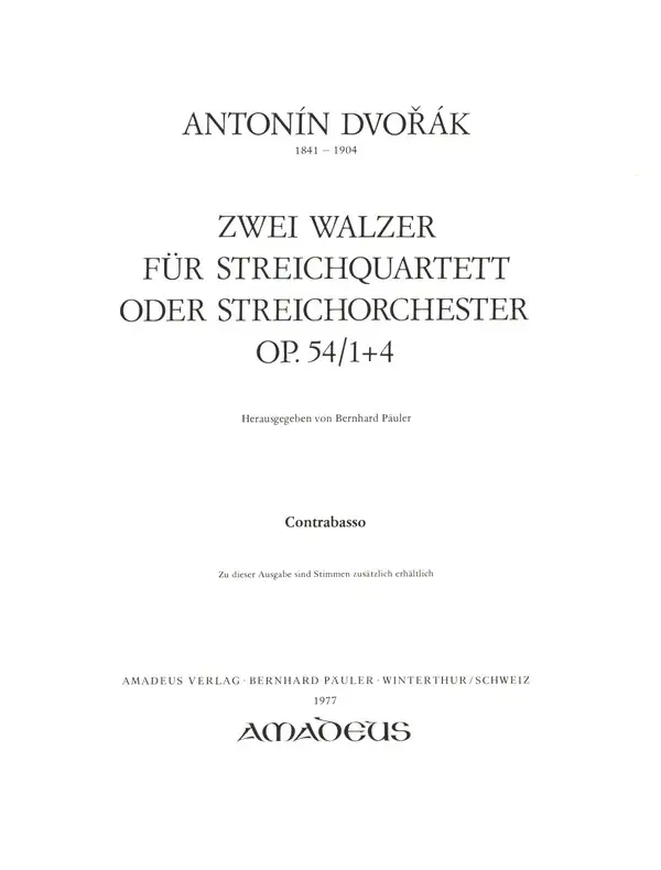 Super-Preis 2 Walzer aus op.54