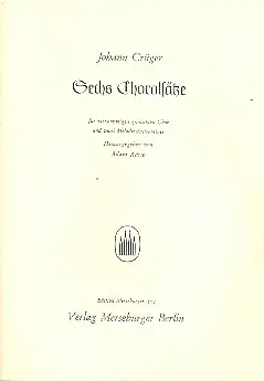 6 Choralsätze für gem Chor und Zertifiziert