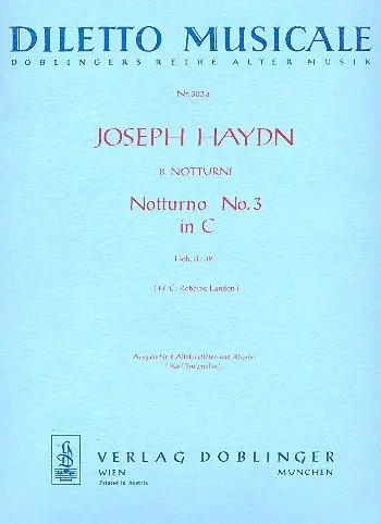 Online Kaufen Notturno C-Dur Nr.3 Hob.II:32 für 2 Altblockflöten (Liren) und Kammero