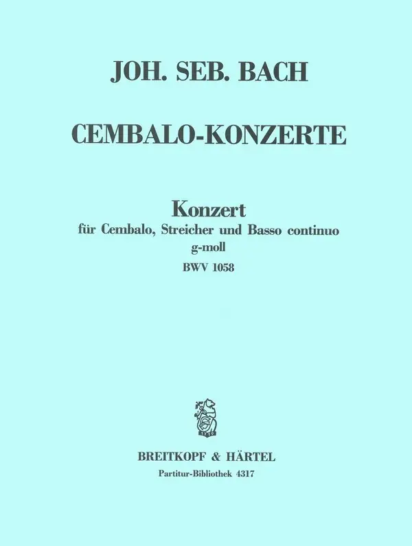 Konzert g-Moll BWV1058 Sofort Bestellen
