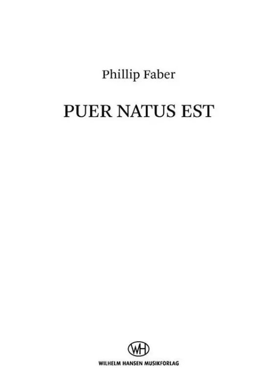 Saisonangebot Phillip Faber, Puer natus est