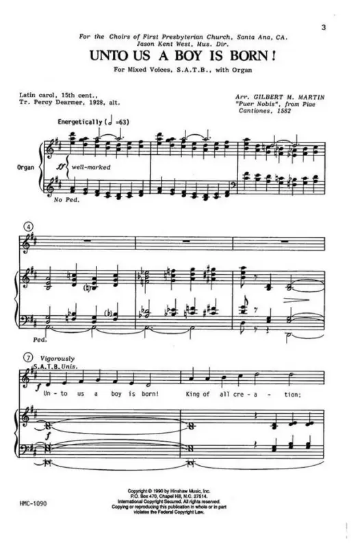 Unto Us A Boy Is Born! Letzte Chance