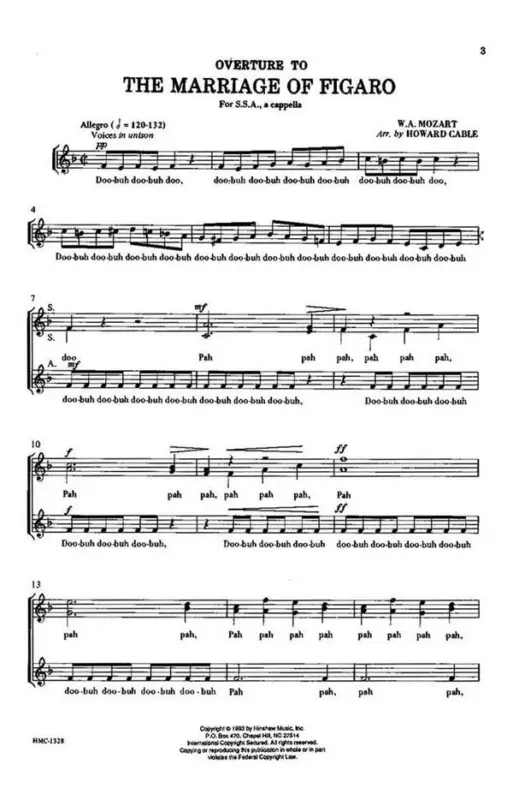 Wolfgang Amadeus Mozart, The Overture To The Marriage Of Figaro Super-Preis