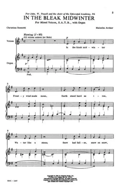 Ausverkauf Malcolm Archer, In The Bleak Mid-Winter