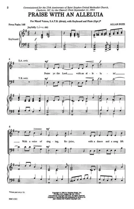 Wochenendangebot Allen Pote, Praise With An Alleluia