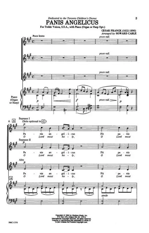 César Franck, Panis Angelicus Versand Am Gleichen Tag