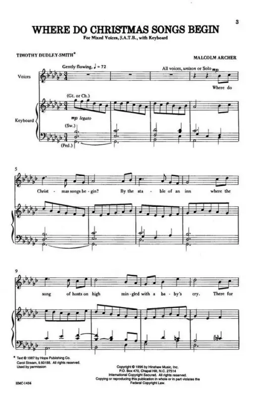 Bestseller Malcolm Archer, Where Do Christmas Songs Begin