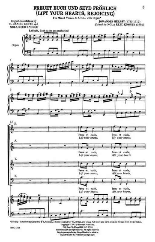 Beliebt Johannes Herbst, Lift Your Hearts, Rejoicing
