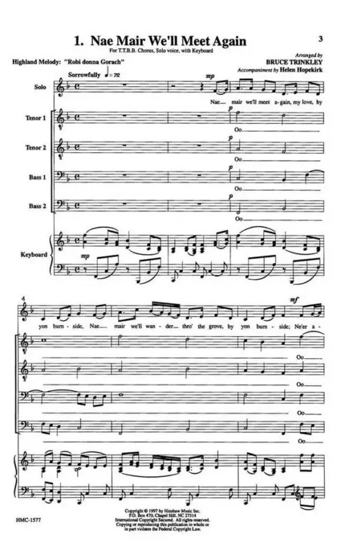 Three Scottish Highland Songs Markenware