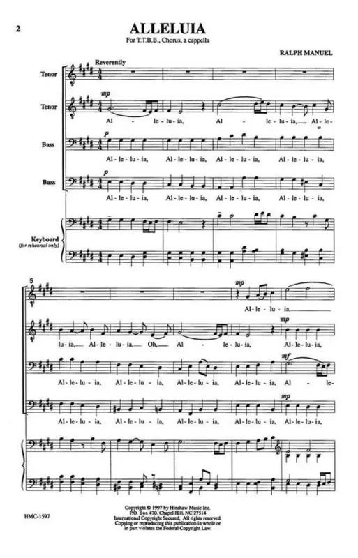 Top-Angebot Ralph Manuel, Alleluia