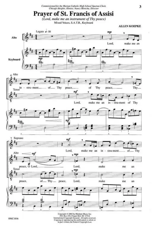 Allen Koepke, Prayer Of St Francis Of Assisi Neuheit