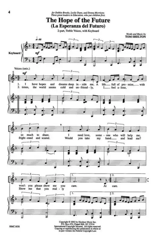 Tom Shelton, The Hope Of The Future (La Esperanza Del Futuro) Finale Aktion