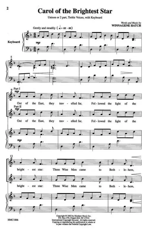 Winnagene Hatch, Carol Of The Brightest Star Sonderangebot