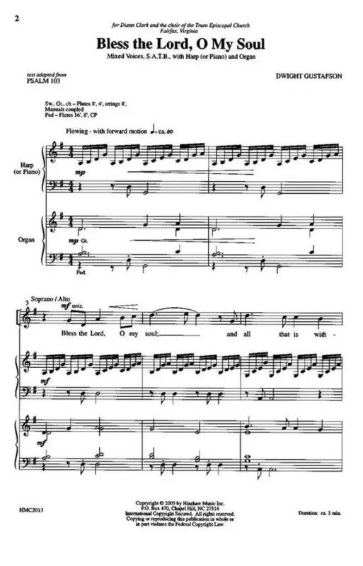 Bestseller Dwight Gustafson, Bless The Lord, O My Soul