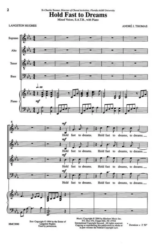 Aktuell André J. Thomas, Hold Fast To Dreams