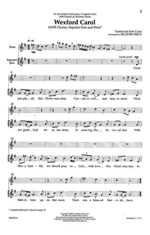 Wexford Carol Neuheit