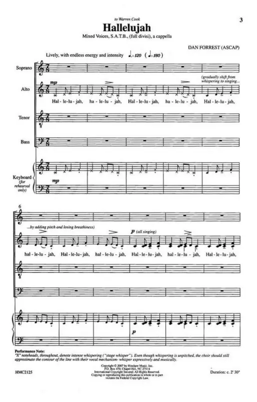 Wochenendangebot Dan Forrest, Hallelujah