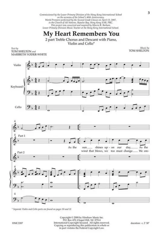 Zertifiziert Tom Shelton, My Heart Remembers You