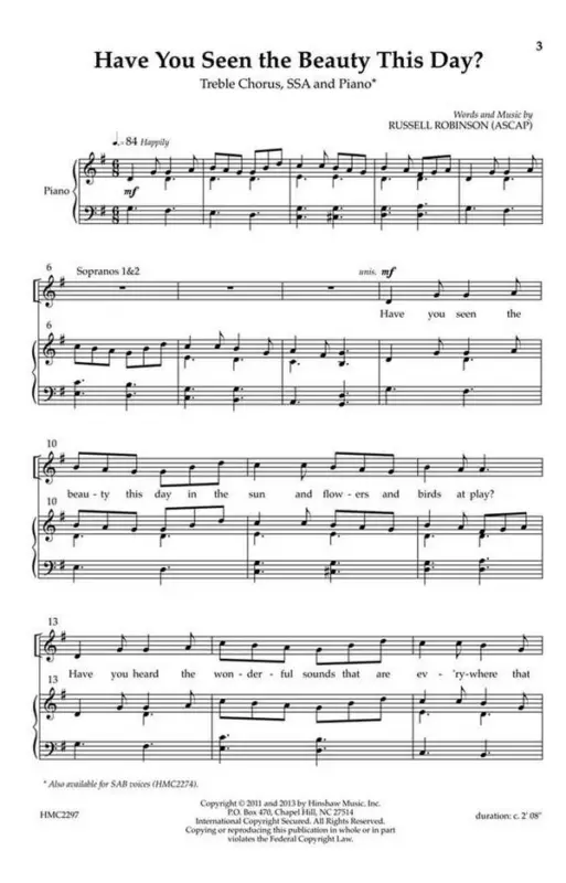 Abverkauf Russell L. Robinson, Have You Seen The Beauty This Day