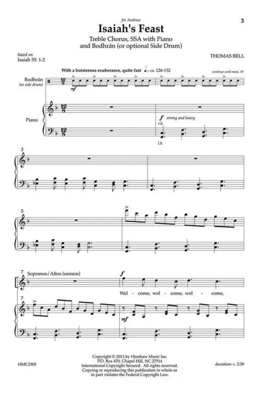 Thomas Bell, Isaiah's Feast Top-Seller