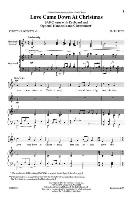 Allen Pote, Love Came Down At Christmas Nur Heute