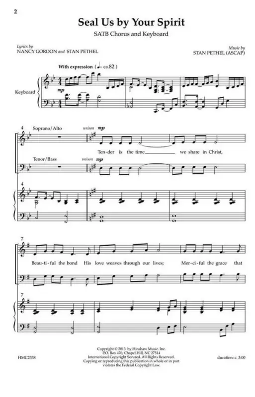 Stan Pethel, Seal Us By Your Spirit Sonderaktion