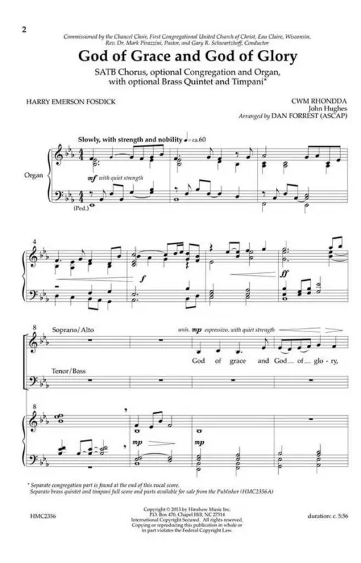 Aktuell John Hughes, God Of Grace And God Of Glory