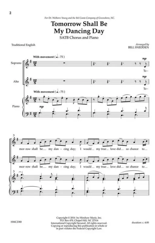 Tomorrow Shall Be My Dancing Day Beliebt