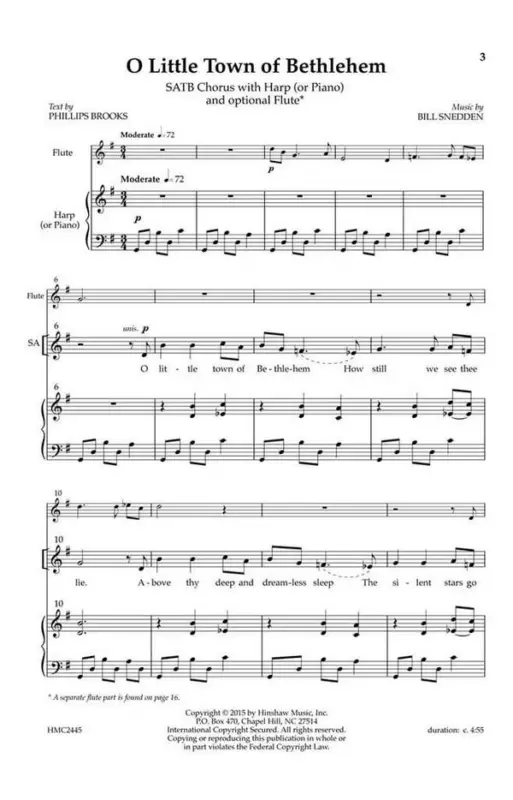 Bill Snedden, O Little Town Of Bethlehem Sale