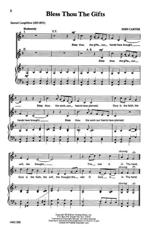 Bestseller John Carter, Praise Songs