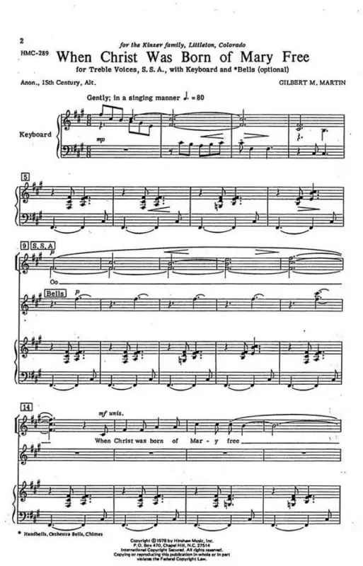 Begrenztes Angebot Gilbert Martin, When Christ Was Born Of Mary Free