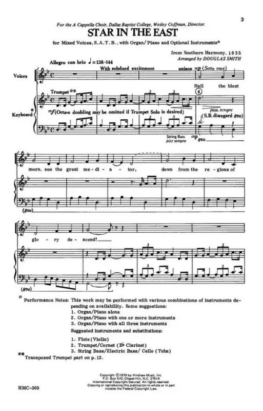 Star In The East (From Southern Harmony, 1835) Geprüft