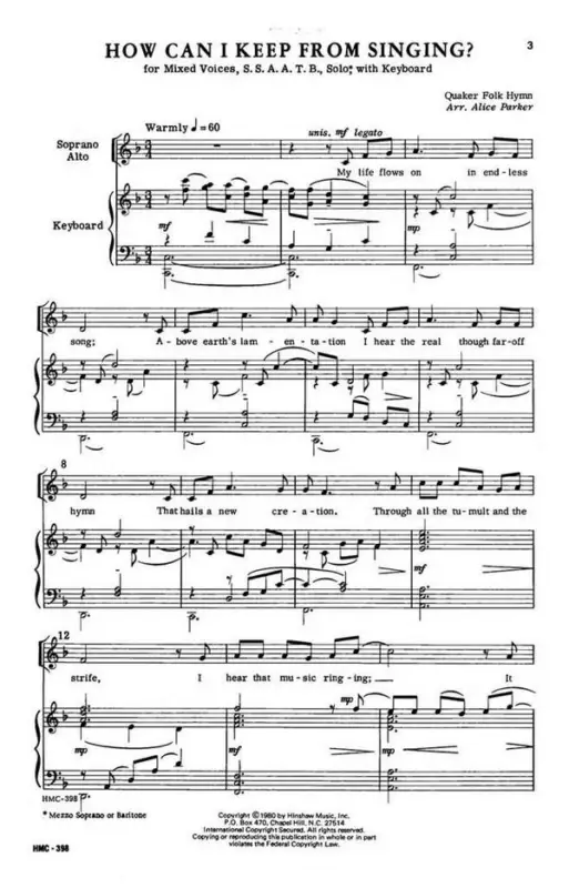 Aktuell Robert Lowry, How Can I Keep From Singing?